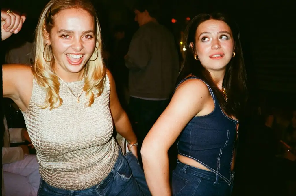 Girls dancing and having fun in a ladies night pubcrawl